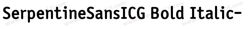 SerpentineSansICG Bold Italic字体转换
